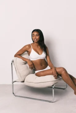 AIRY Soutien top triangular sem costura branco