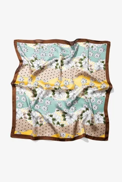 Bandana Acetinada Floral Combinada