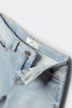 Bermuda jeans slim knit para menino