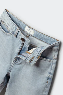Bermuda straight denim para criança