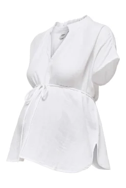 Blusa de maternidade com cinto