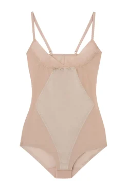 Body modelador tule nude