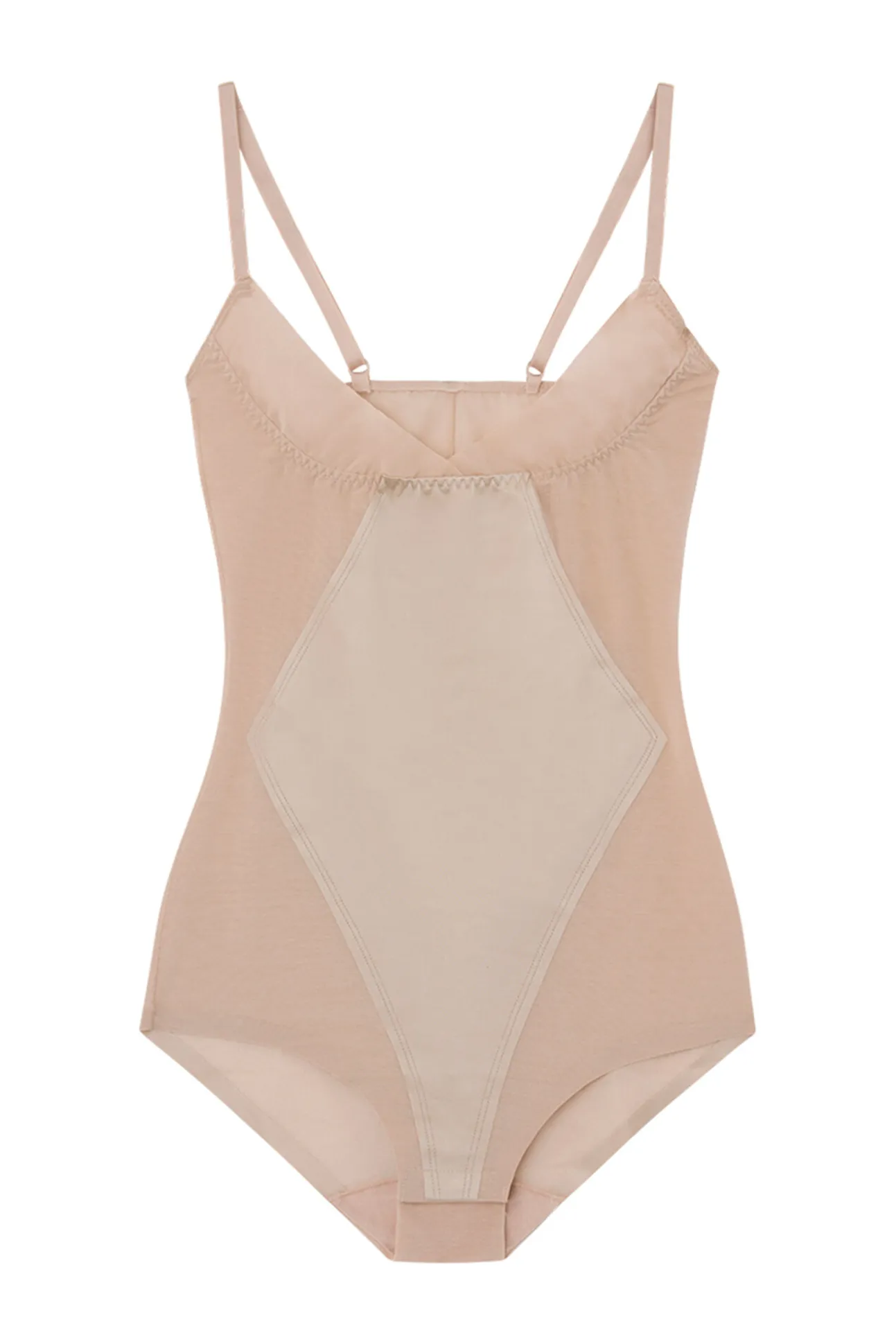 Body modelador tule nude