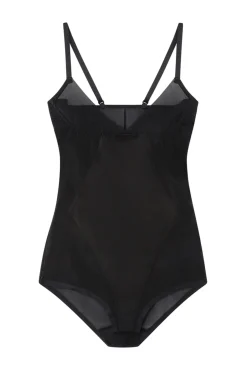 Body modelador tule preto