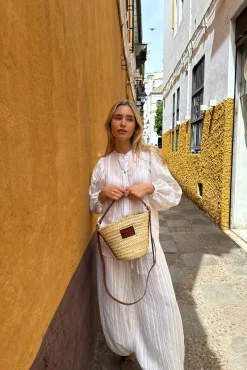 Bolsa de pele tipo balde