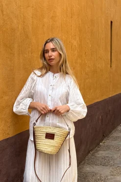 Bolsa de pele tipo balde