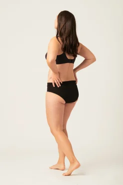 Braga maternidad menstrual bambú negra absorción maxi