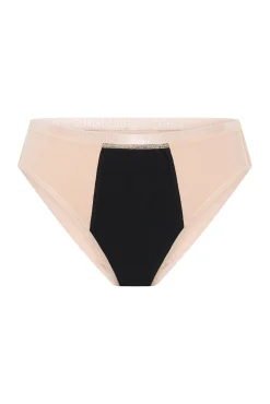 Braga menstrual encaje alta bambú negra absorción maxi
