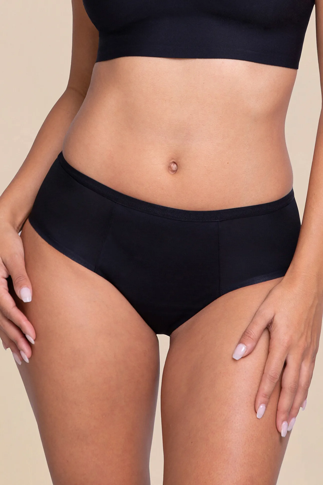 Braga menstrual hipster negra – Absorción súper fuerte
