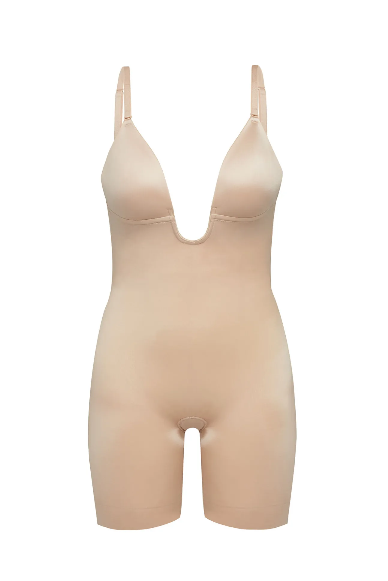 Braguita faja reductora escote U beige Spanx