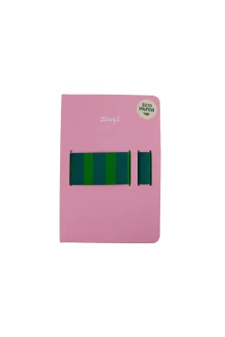 Caderno A5 com suporte para celular rosa - Acredite ou não, às vezes escrevo à mão