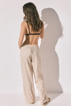Calça comprida estampada ikat