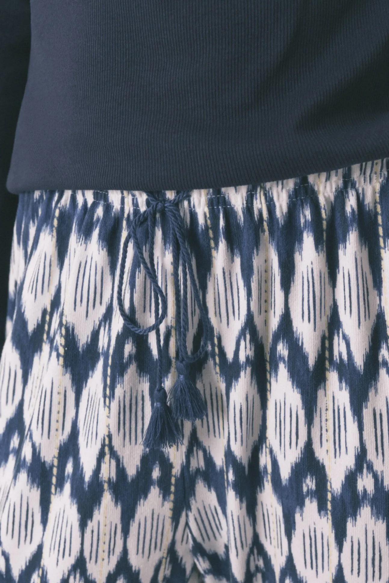 Calças compridas estampada boho
