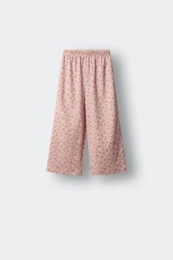 Calças culotte de flores para menina