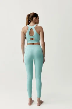 Calças legging desportivas Ariadna azul claro