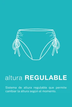 Calcinha de biquíni com amarração lateral.