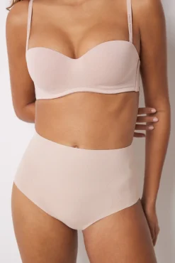 Calcinha nude de alta redução e push-up