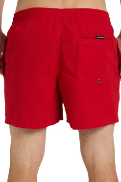 Calções de banho curtos lisos com cordões