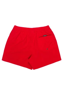 Calções de banho curtos lisos com cordões