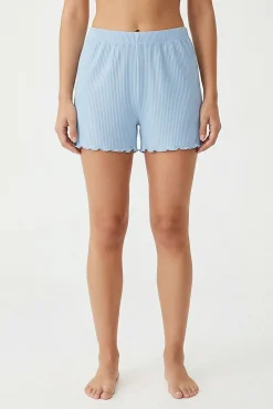Calções de pijama canelados