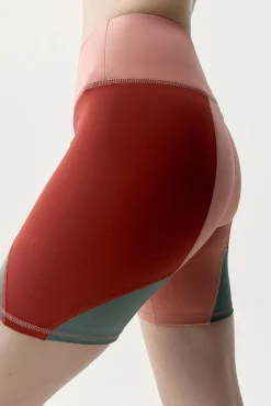 Calções desportivos Darana coral vermelho/verde