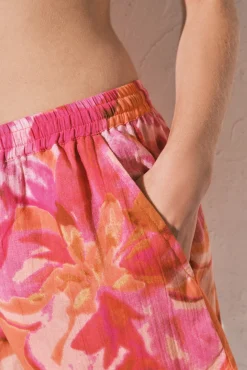 Calções estampados maxi florais
