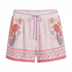 Calções estampados multicoloridos