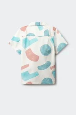 Camisa de manga curta pinceladas para menino