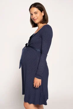 Camisa de dormir amamentação com estampado de gravata