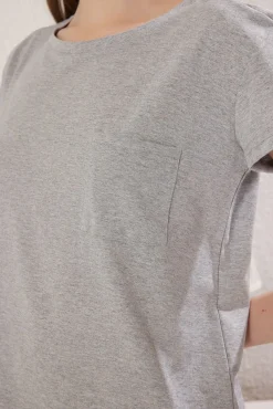 Camisa de dormir curta em algodão