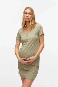 Camisa de dormir de maternity e amamentação