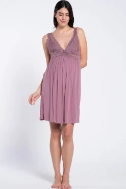 Camisa de dormir lingerie com renda