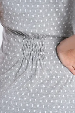 Camisa de dormir pré-mamã estampada gravataria