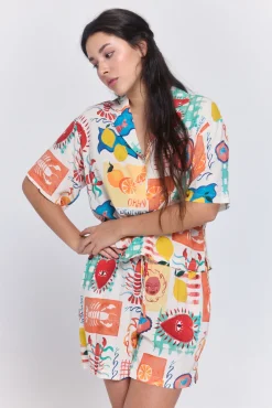 Camisa fluida de viscose
