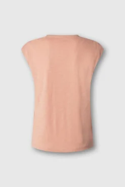 Camisa sem mangas gola redonda