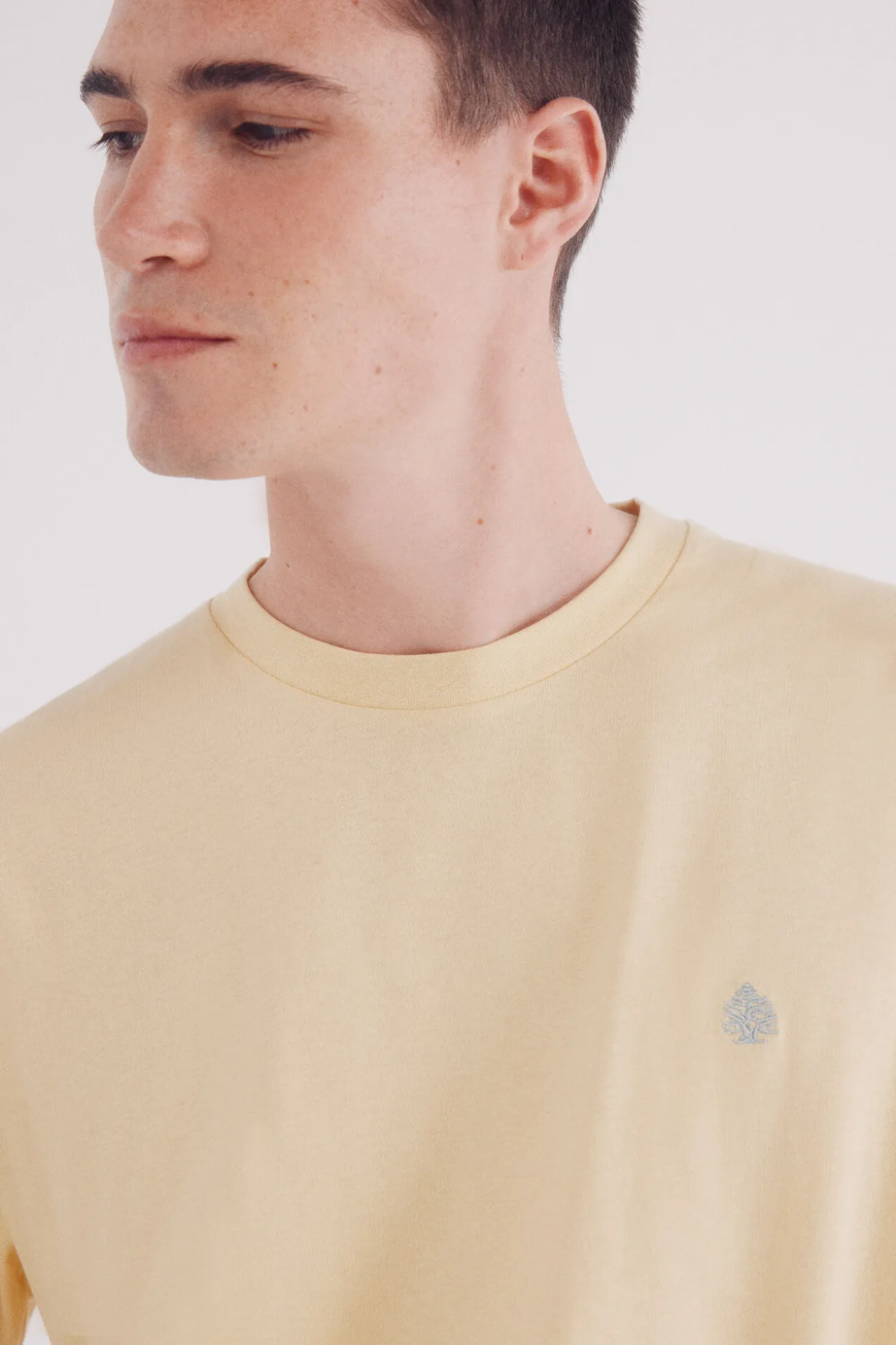 Camiseta básica com gola redonda