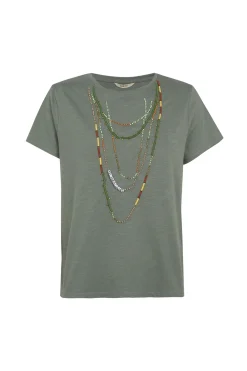 Camiseta collar abalorios