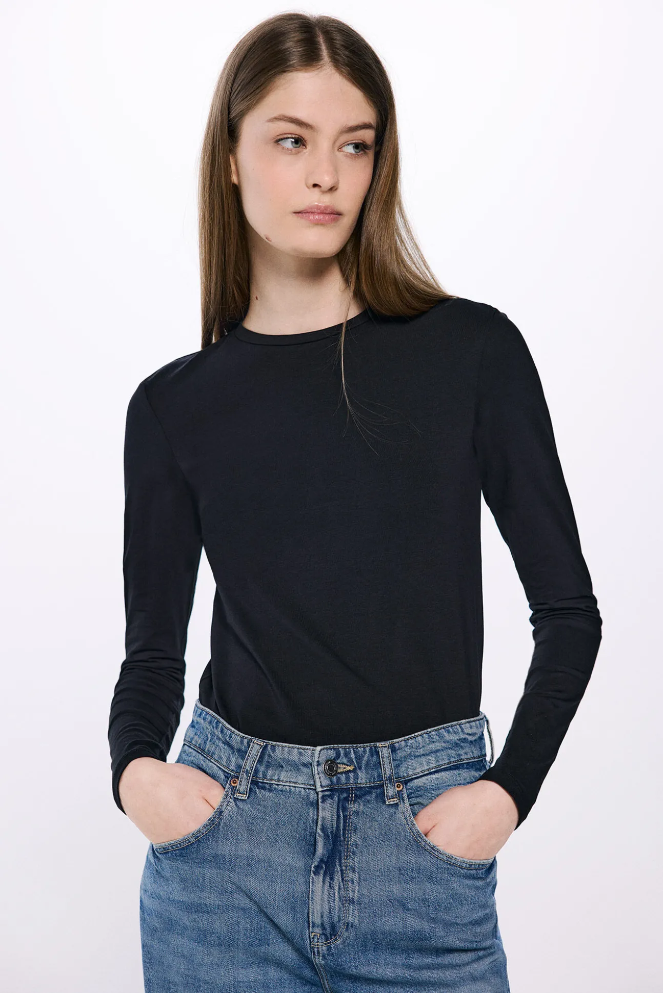 Camiseta justa de algodão