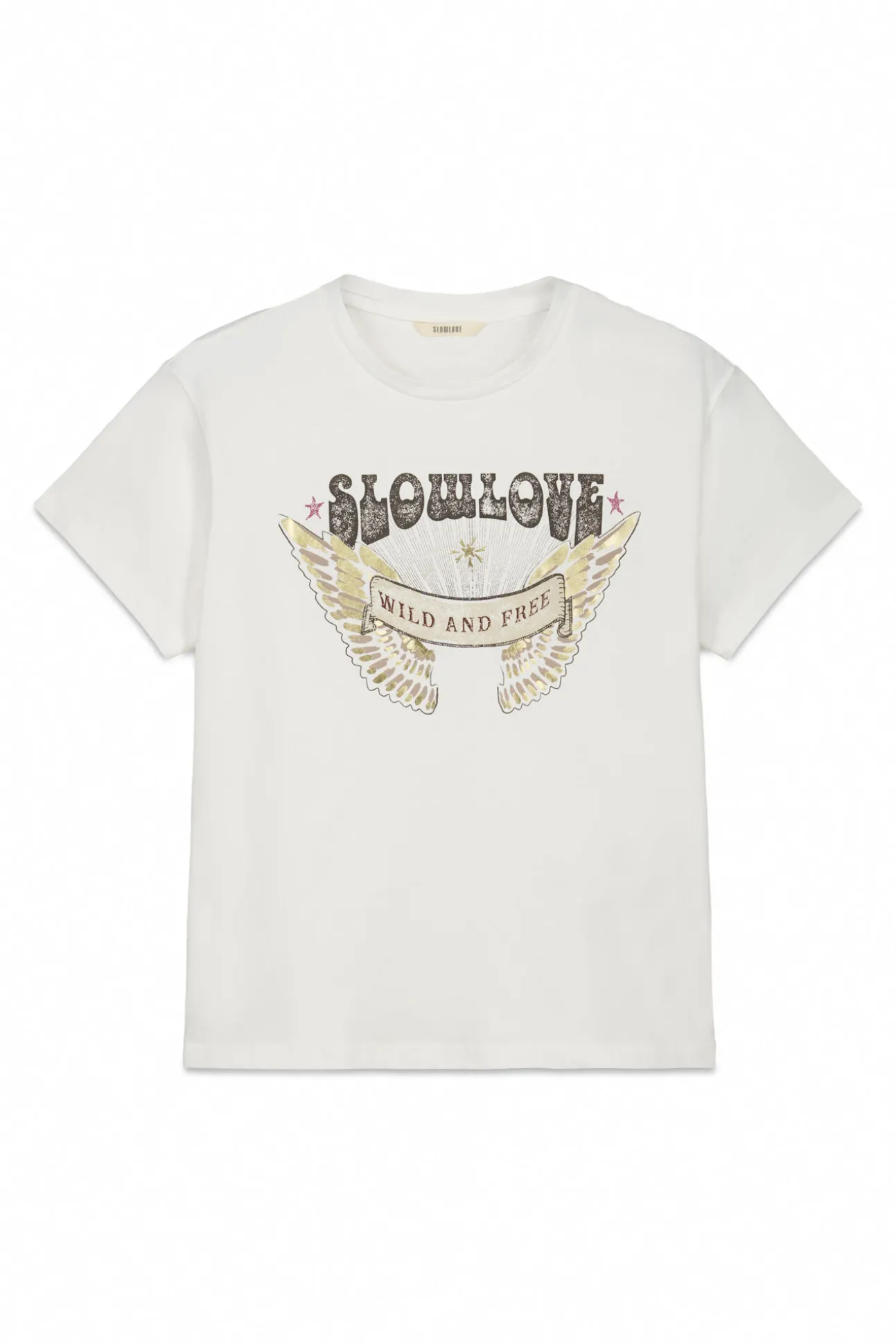 Camiseta slowlove estampada