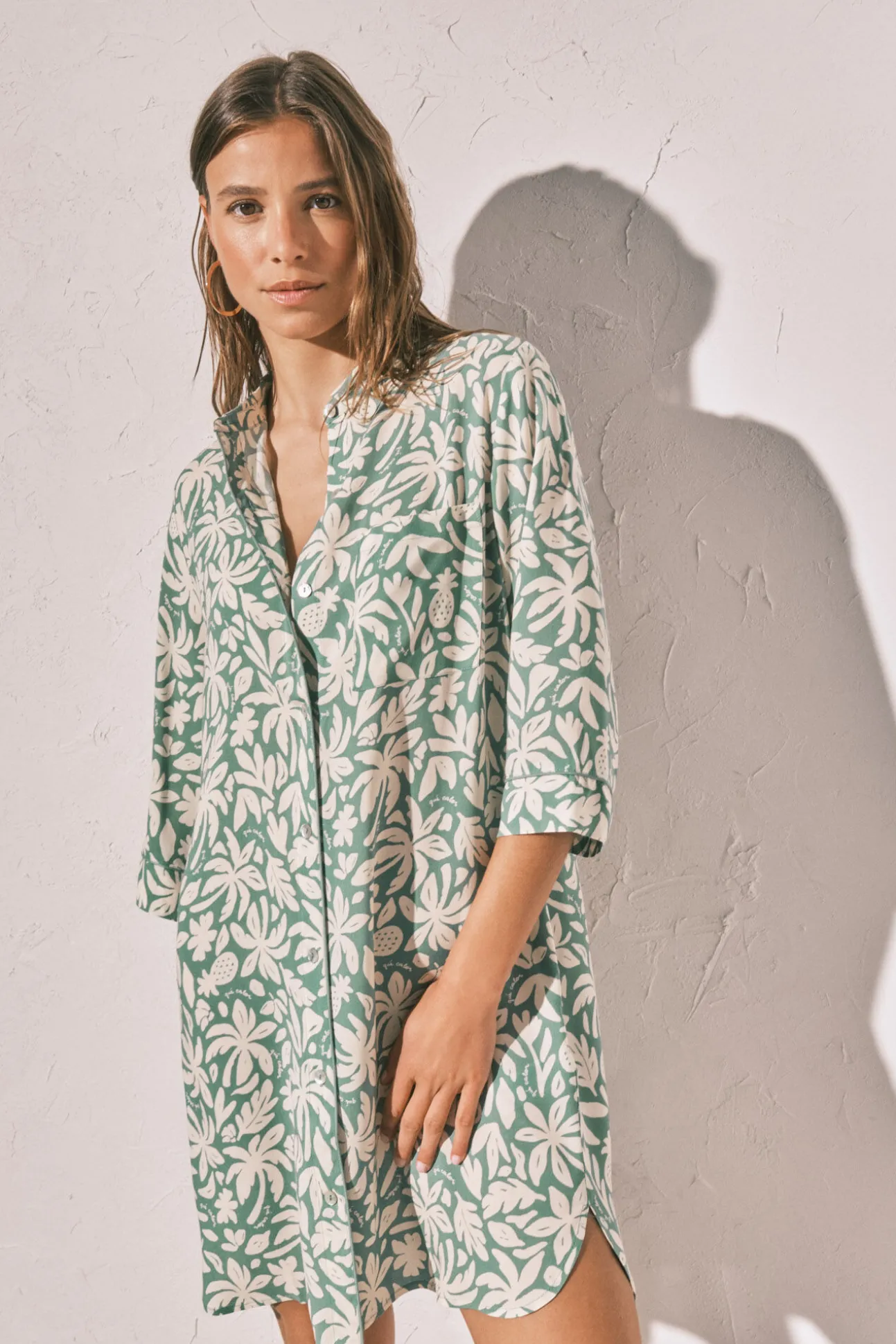 Camisola curta estampada