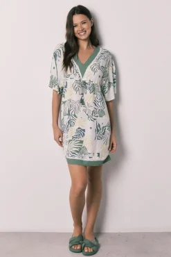 Camisola curta estampada