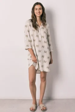 Camisola curta estampada