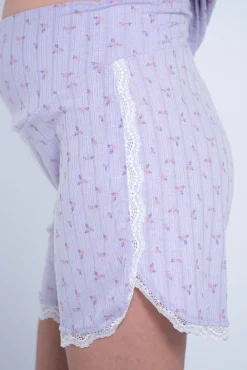 Camisola de amamentação de alças florida