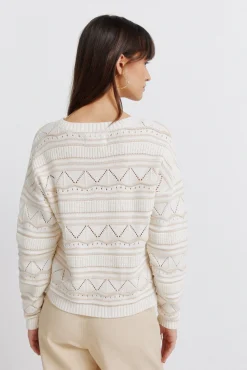 Camisola de malha pointelle