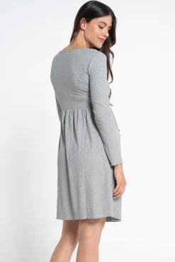 Camisola pré-mamã Camisa de dormir com decote cruzado
