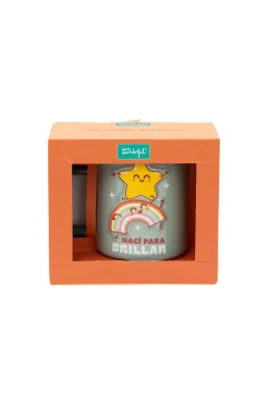 Caneca 3D Estrela e Arco-Íris - Eu Nasci para Brilhar