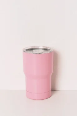 Caneca térmica com logo rosa