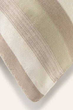 Capa de almofada em algodão às riscas verdes Luxor 60x60