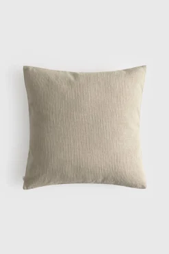 Capa de almofada em algodão com bordados marinhos