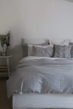 Capa nórdica linho algodão reversível. Cama 80-90 cm.